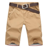 Men's Casual Solid Color Cotton-Linen Shorts