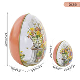 Cute Bunny Rabbit Printed Metal Easter Egg Candy Box