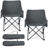HaSteeL Camping Chair for Adults Compact Folding Portable Chairs Set with Side Pockets for Outdoors Fishing Hiking Backpacking Picnic Beach Travel Supports to 250lbs & Storage Bags (Grey)