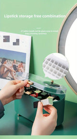 Stylish Multi-Grid Storage Box for Lipsticks and Makeup