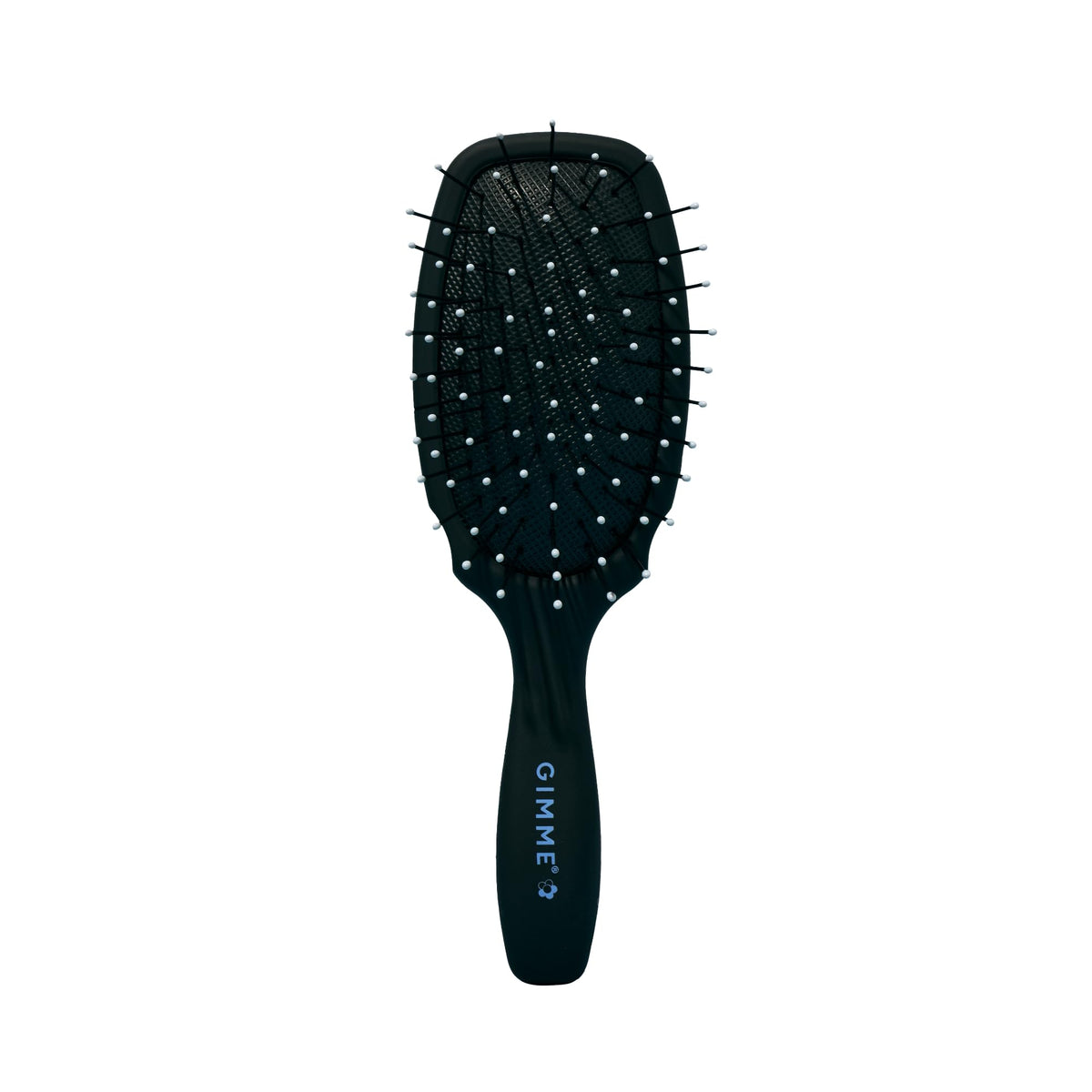 GIMME Hair Brush - Mini Travel Detangler Brush for Medium Hair with Anti-Static Heat-Resistant & Flexible Nylon Bristles - Bristle Brush for Women Teens & Girls Black