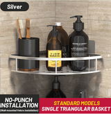 Modern Bathroom Shelf with Metal Shower Caddy (Single)
