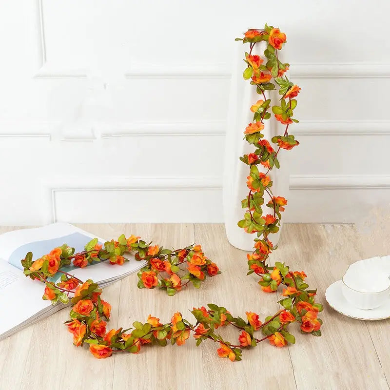 Artificial Pink Rose and Peony Chain for Home Decor