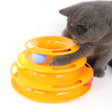 Interactive 4-Layer Cat Toy Puzzle Track Tower