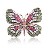 Colorful Rhinestone Alloy Butterfly Brooch Accessory