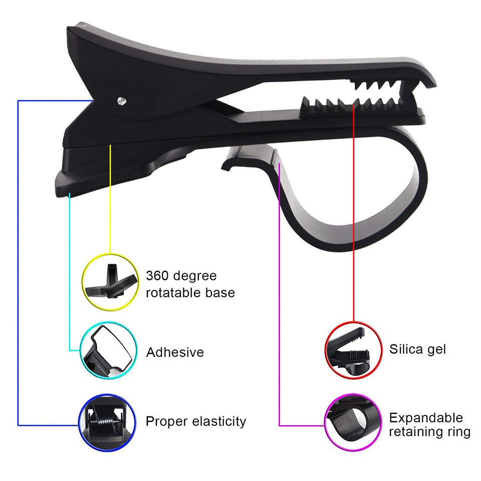 360° Rotating Car Phone Holder for Dashboard HUD