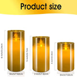 3pcs Battery Operated Electric Candles for Home Decor