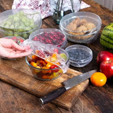 Disposable Plastic Food Storage Covers - 50/100pcs Set