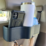 Car Headrest Backseat Organizer with Cup Holder 3 in 1 Seat Back Organizer with Headrest Hooks for Kids and Adults Back Seat Organizer for Kids Multifunctional Storage for Car Travel Accessories
