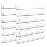 SOVQUEST Nail Polish Shelf Wall 15 Inch Acrylic Clear Rack Sunglass Organizer Multi-Purpose Floating Shelves for Beauty Salons Retailer Dressing Room (12 PCs)