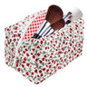 dark swan Cotton Quilted Makeup Bag Cute Pouch Toiletry Bag Cosmetic Bag Quilted Floral Organizer Bag Travel Coquette Aesthetic Portable Storage Zipper Purse for Women (Red flower)