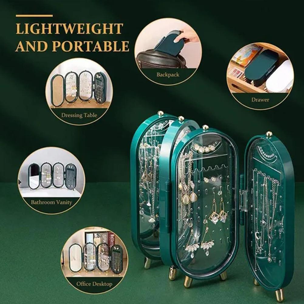 Retro Jewelry Storage Box - Foldable Organizer Case