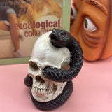 Day of the Dead Green Snake Head Home Decor Ornament