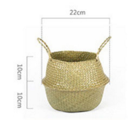 Handcrafted Woven Seagrass Basket and Planter