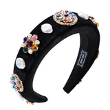 Rhinestone Pearl Velvet Headband - Trendy Hair Accessory