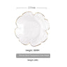 Japanese Hammered Petal Glass Bowl Plate Set