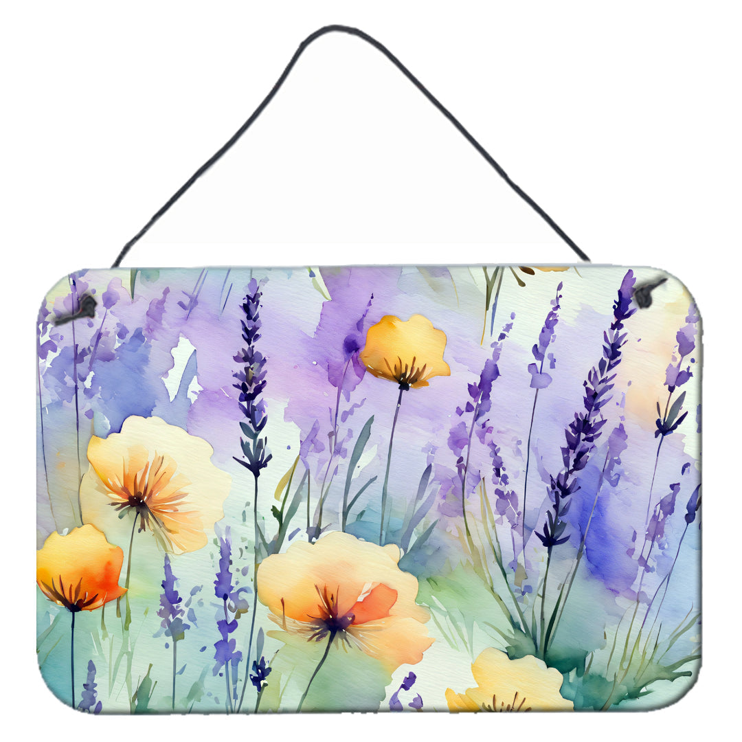Lavender in Watercolor Wall or Door Hanging Prints