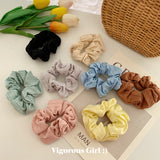 Spring Cream Puff Hair Ties - Sweet Fabric Accessories