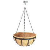 Round Iron Coconut Fiber Hanging Planter Basket