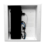 DataComm Electronics 45-8011-1P Multi-Functional Recessed Media Box with Integrated Duplex Power Receptacle For Seamless Home & Office Connectivity Solutions In Wall Box Hides TV Outlet & Cables