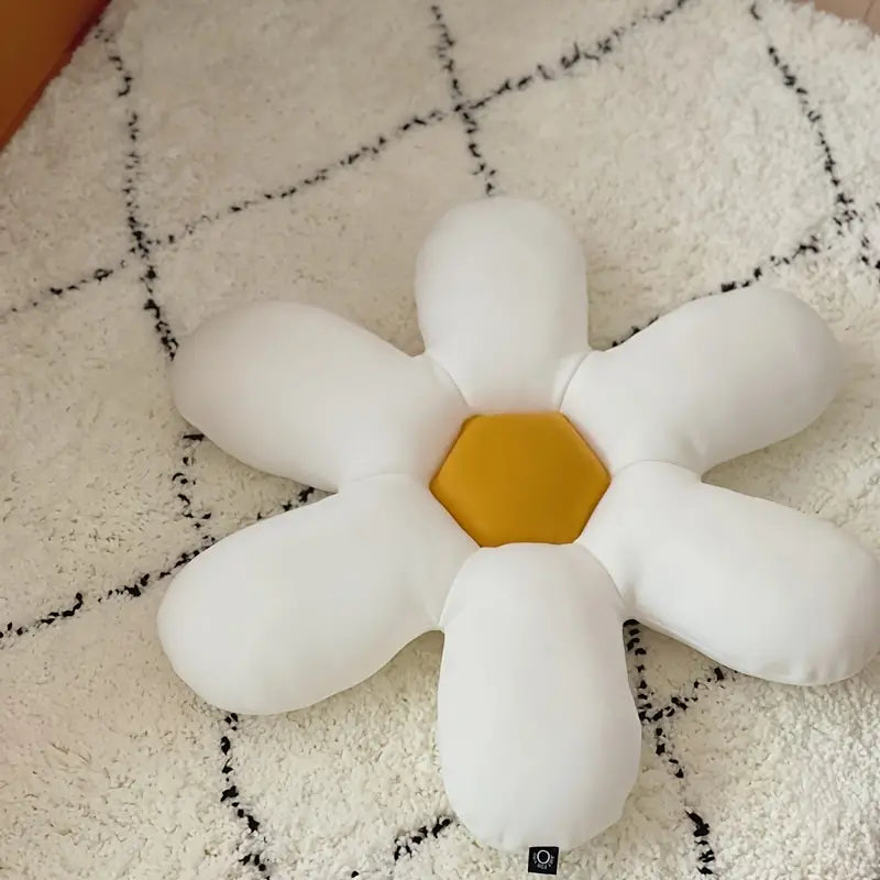 Six Petal Flower Plush Pillow for Home Decor (1pc)