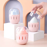 Portable Transparent Makeup Sponge Storage Box Case