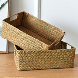 Natural Large Straw Seaweed Basket for Kitchen Storage