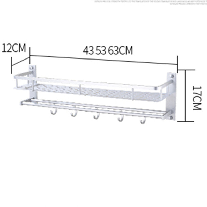 Wall-Mounted Space Aluminum Bathroom Storage Rack