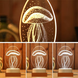 3D LED Jellyfish Night Light for Smart Home Decor