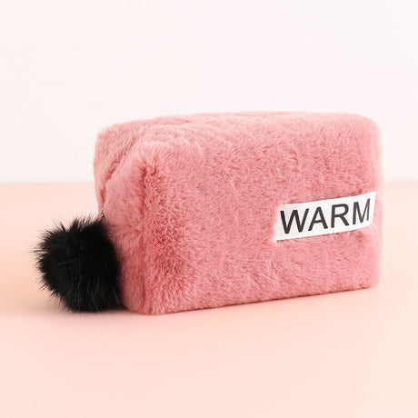 Plush Makeup Bag - Stylish Multi-functional Organizer