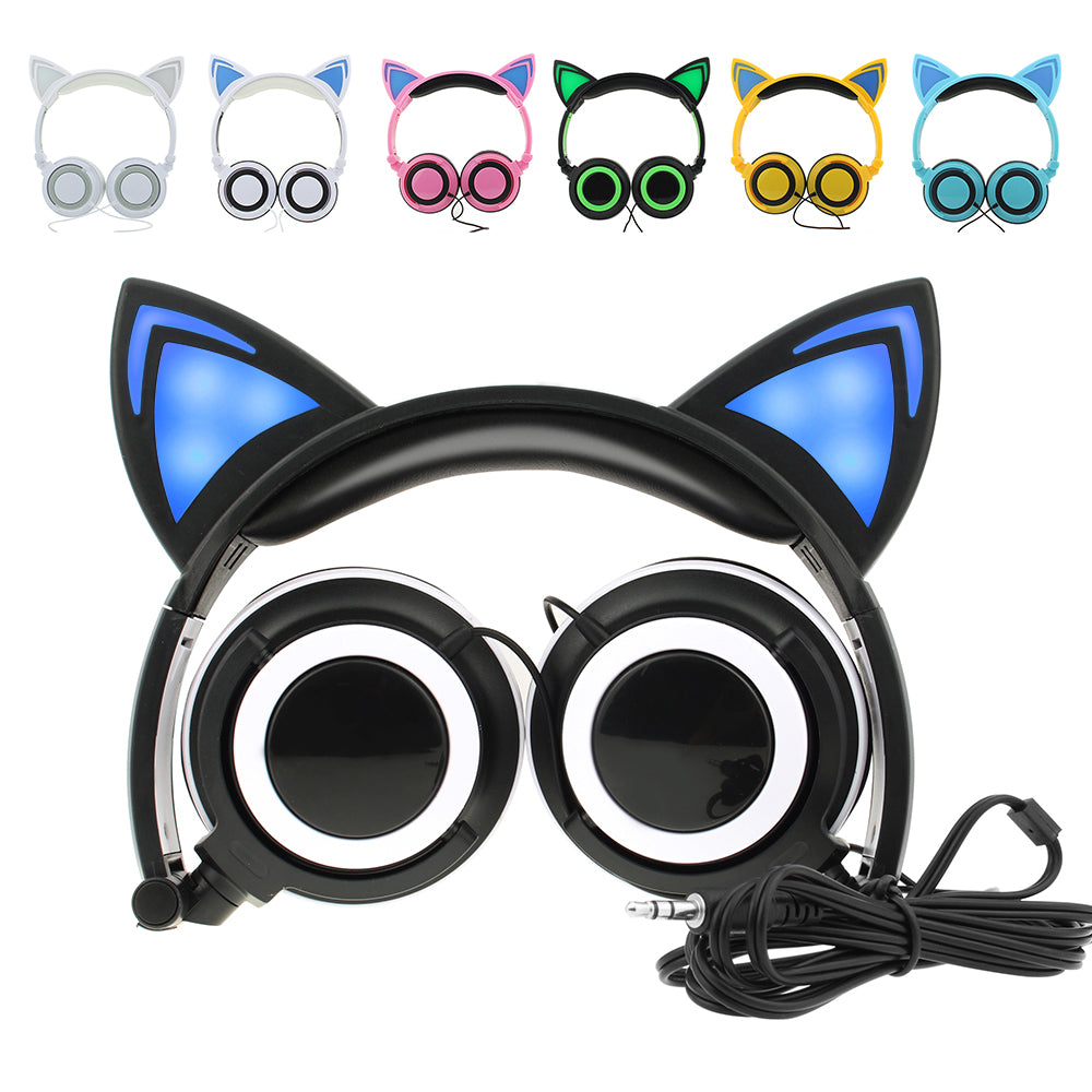LED Animal-Ear Headphones
