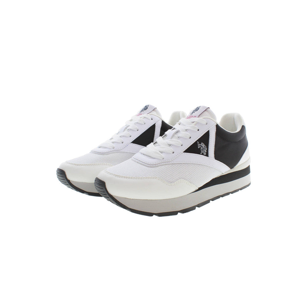 U.S. Polo Black & White Sports Shoe - Women's