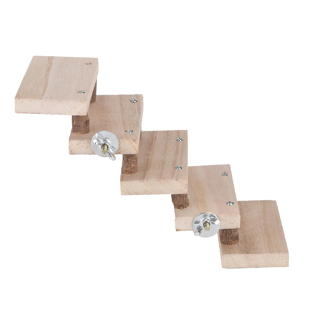 Hamster Jumping Board, Wooden Pet Ladder Toy for Parrots