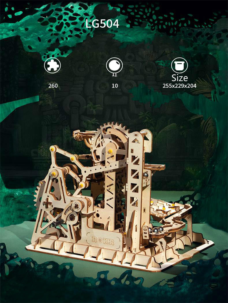 3D Wooden Puzzle Toy - Educational Mechanical Model