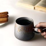 Black Vintage Handmade Ceramic Coffee Mug for Home
