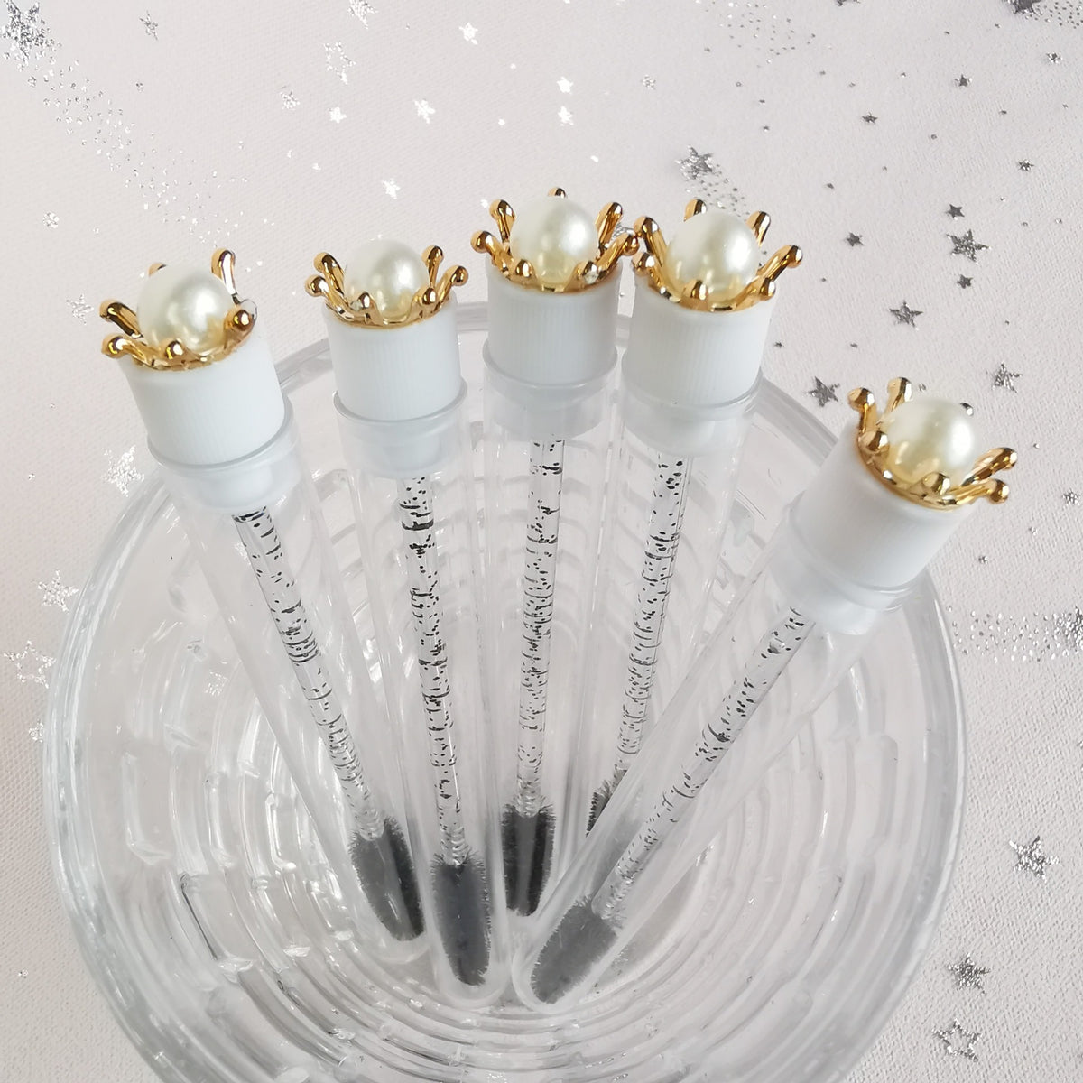 New Style Eyelash Extension Brush with Diamond Crown Design