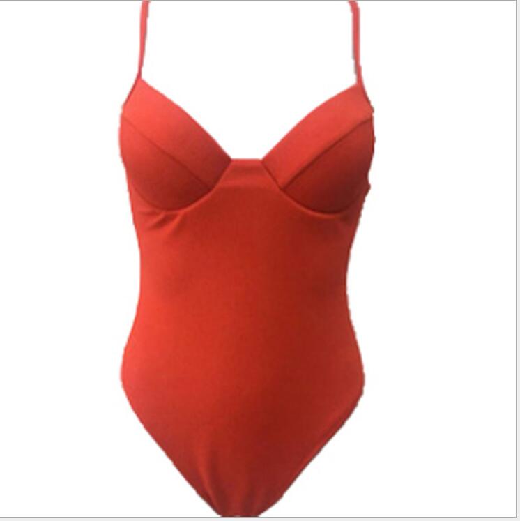 Solid Color Bikini One-Piece Swimwear Collection