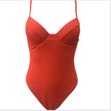 Solid Color Bikini One-Piece Swimwear Collection