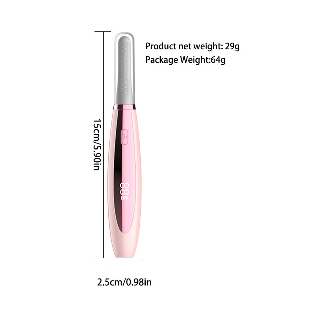 Mini Electric Heated Eyelash Curler and Brush
