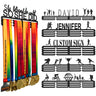 Custom Medal Hanger Display Rack - Personalized Metal Sports Awards Organizer for Wall Hold Up 60 Medal for GymnasticRunningSoccerBaseballFootballIce HockeyBasketball