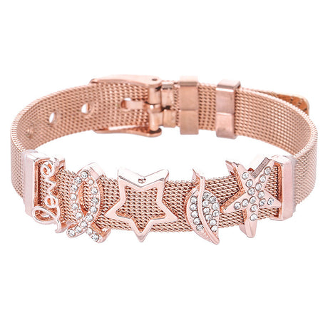 "Stainless Steel Mesh Bracelet - Fashion Travel Accessory"
