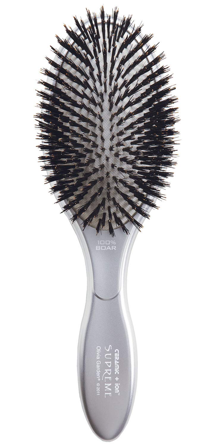 Olivia Garden Ceramic + Ion Supreme Paddle Hair Brush 100% Boar (CISP-BR)