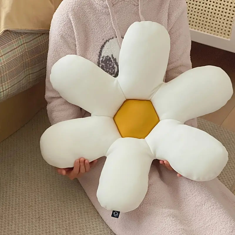 Six Petal Flower Plush Pillow for Home Decor (1pc)