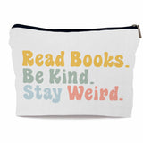 Ayxvt Book Lovers Gifts Corduroy Makeup BagBook Lover Gifts for WomenRead Books Be Kind Stay Weird Small Makeup BagGifts for Book Readers Bookworms Women（Corduroy）