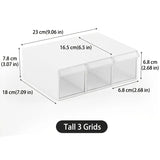 Under Desk Drawer Organizer Box with Multi-grid Storage
