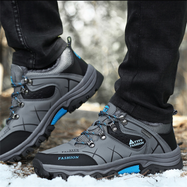 Men's High-Top Anti-Slip Hiking Shoes for Outdoors