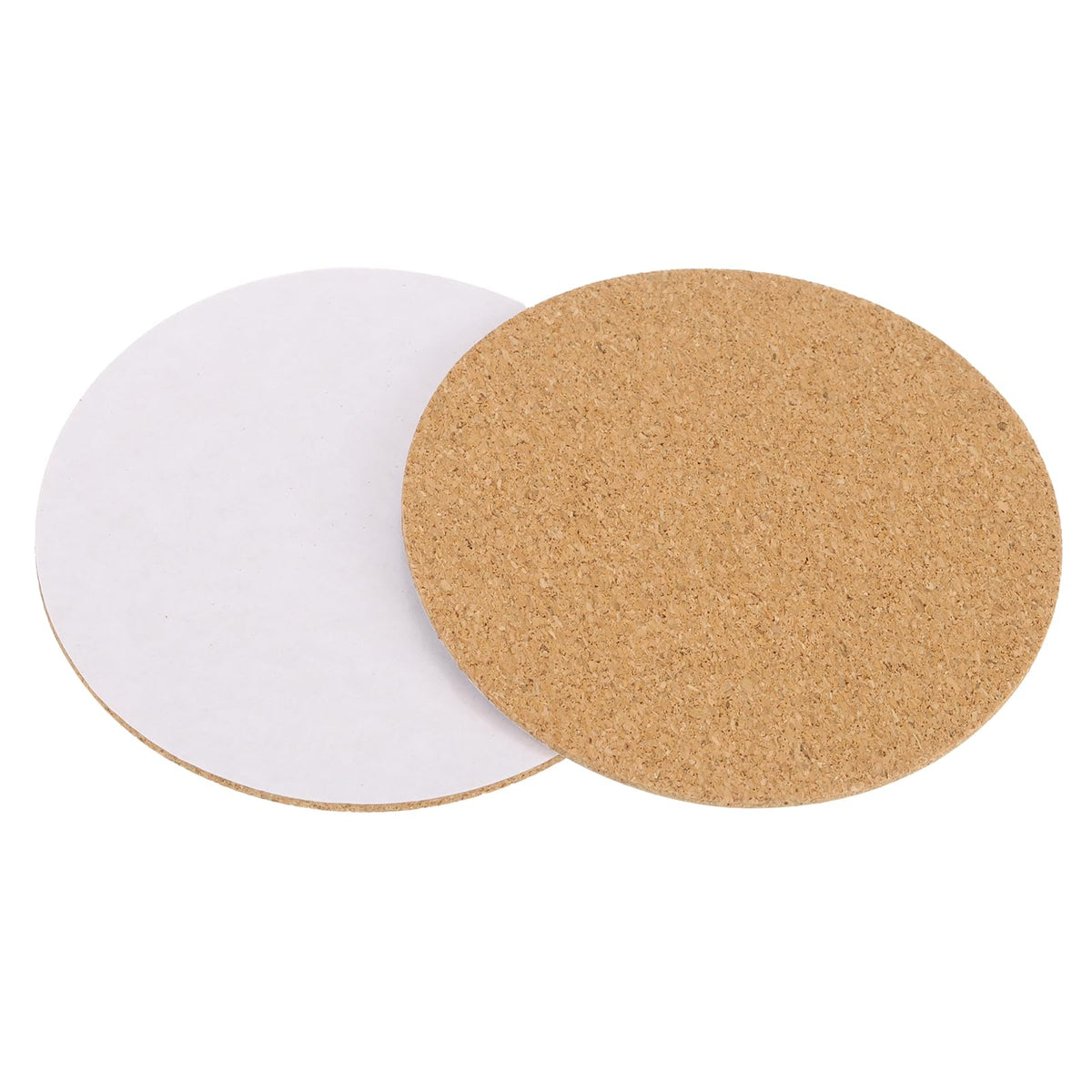 uxcell 90mm(3.54") Round Coasters 2mm Thick Cork Cup Mat Pad for Tableware 2pcs