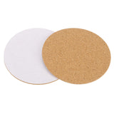 uxcell 90mm(3.54") Round Coasters 2mm Thick Cork Cup Mat Pad for Tableware 2pcs