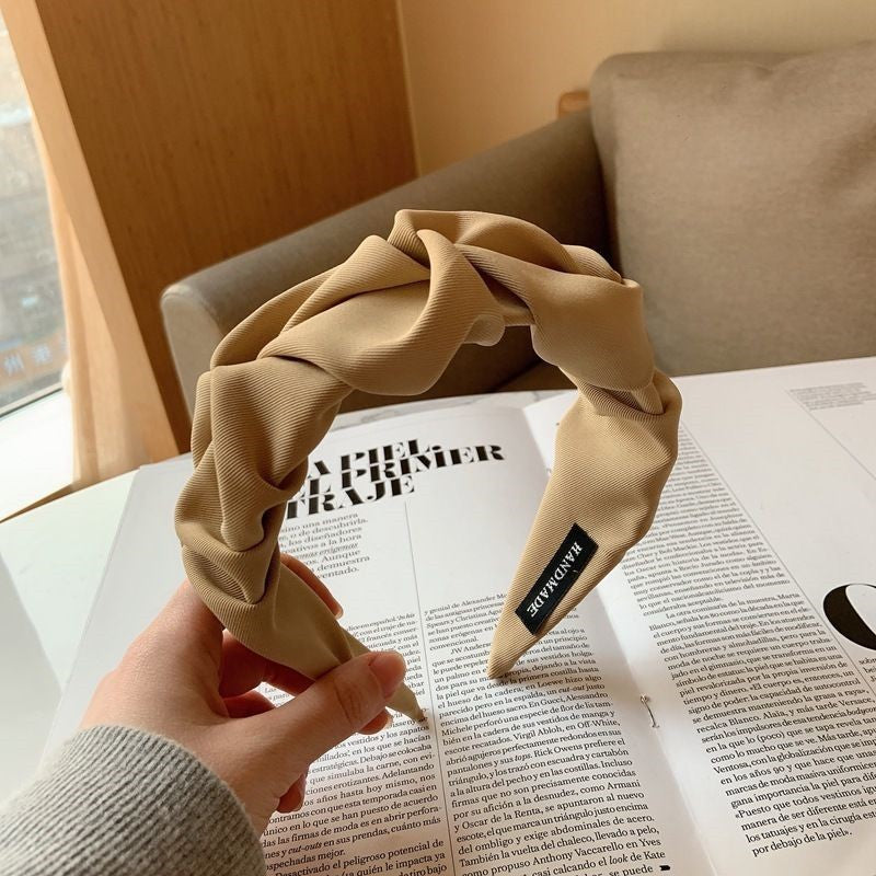 Wide Edge Cloth Hair Band for Women - Retro Style Accessory