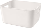 Amyup Plastic Storage Bins10.5×8×5.5" Versatile Kitchen Pantry Organization and Storagefor Plastic Storage Container Under BedUnder Sink Bathroom Organizer (1 Pack Medium White)